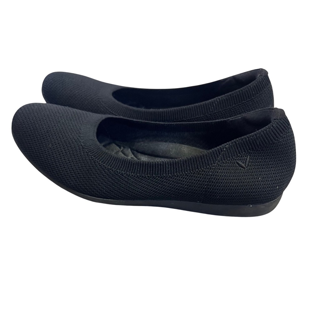 VIVAIA Margot Black Round-Toe Knit Flats EU 40 US 9 Sustainable Slip On Shoes